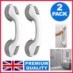 2X SAFETY SUPPORT HAND RAIL HANDLE BAR GRIP GRAB SUCTION BATH BATHROOM SHOWER ™