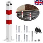 Lockable Parking Barrier Folding Car Park Bollard Security Driveway Post 3 Keys