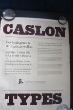 Whittington Press: Specimen sheet Caslon Types. 1978, 35 copies only