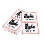 Rectangle UN3480 Battery Stickers for Battery Handling Warning 100 pcs