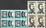 Rhodesia 1976 100th Anniversary of the Telephone Blocks of 4 2 x Values MNH