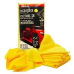 Kirkland Yellow Microfiber Towels Ultra Plush Signature Cloths 36 Pack - 713160