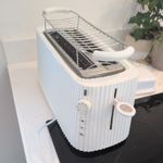 Alessi Plissé - Long Double Compartment Toaster, Thermoplastic