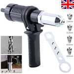 Electric Rivet Nut Gun Adaptor Insert Cordless Power Drill Tool Kit Set