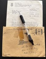 Single sided typed letter with envelope to Ron Kray from Prison Medical Officer