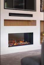 Charlton & Jenrick Polaris 1000E Electric Fire for media wall