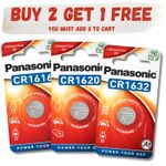 PANASONIC CR1616 CR1620 CR1632 3V Batteries Lithium Car Key Fob *EXPIRY 01/2034*