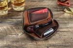 Cow Leather Smoking Tobacco Pipe Pouch Case Lighter Bag 1 Pipe Portable Travel
