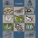 BUTTERFLIES Butterfly Insects MNH 5v-Stamp Sheet #839 (2024 Central Africa)