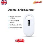 Portable Handheld Animal Chip Reader Pet Microchip Scanner Universal RFID UK