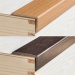 1000 x 35 x 20mm UPVC WOOD EFFECT STAIR EDGE NOSING TRIM PVC SELF-ADHESIVE