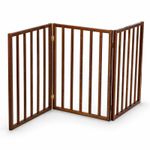 NEW! Dog Safety Folding Wooden Pet Gate Portable Indoor Barrier