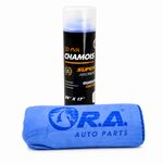 PVA Chamois Car Drying Towel 26x17in Blue XL Super Absorbent Synthetic Shammy RA