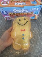 LARGE VIRAL SQUISHY GINGERBREAD PEOPLE X1 ORANGE