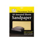 Sandpaper Multi-Purpose Fine Grade Ideal for Wood, Metal, and Plastic Pack of 10