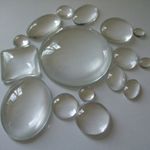 NEW QUALITY CABOCHON CLEAR DOMED GLASS ROUND SQUARE & OVAL ALL SIZES FLAT BACKED