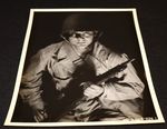WW2 US Army 8X10 Photograph Strother Airfield Combat HBT & M1 Helmet w/ M1903A1