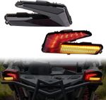 LED Tail Lights Assembly with Yellow Turn Signal Light Rear Lamps for Can-Am Mav