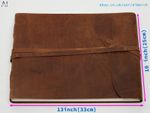 Genuine Leather Photo Album 13x10”, 180 Pages,  Vintage Rustic Imperfections