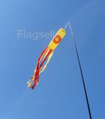Lancashire flag tube windsock 60" for telescopic flag pole fstivals or camping