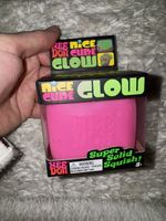Genuine Needoh ✅ Uk Seller pink Glow in the dark Nice Cube Squishy Fidget New