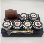 Cocktail Smoker Kit with torch – Wine Barrel with 6 Wood Chips, Spoon & Brush