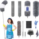 Microfiber Duster Kit - Washable Dusters with Extension Pole for Cleaning