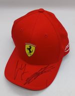 Formula 1  Ferrari Cap Signed by Charles Leclerc & Carlos Sainz - Excellent