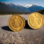 Two Gold 90% 0.1177 Troy oz. 3.66 Grams Each gold coin  Total 7.32 Grams 