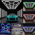 5/8/11/14 Hexagon LED Lighting Car Detail Garage Workshop Retail Light Honeycomb