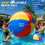 200cm / 79'' Giant Inflatable Beach Ball  for Kids,Vacation,Party,Water Games