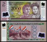 PARAGUAY 2000 GUARANIES (P228) 2017 POLYMER UNC