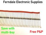 1N4001 to 1N4007, 1A Silicon Rectifier Diodes (Packs of 2, 5, 10, 20, 50, 100)