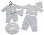Premature Tiny Baby Boys ~ Mary Had a Little Lamb ~ Blue 3 Piece Outfit 5-8lbs
