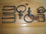 Job Lot of antique brass buckles/keepers/rein loops Shire horse harness