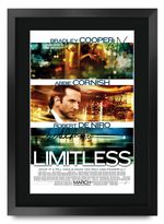 Limitless Movie Film Poster Cast Signed Printed Autograph A3 Framed Memorabilia