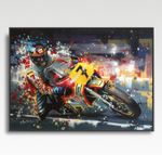 Barry Sheene MotoGP A3 print from painting by Greg Tillett poster Wall art
