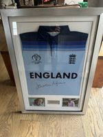Signed England Cricket Shirt By Jonathan Agnew