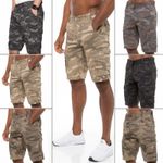Kruze Combat Shorts Mens Cargo Shorts Army Camouflage Jeans Camo Work Half Pants