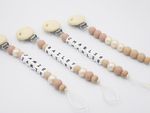 Personalised Safety tested UK Silicone Pacifier Dummy Clip Holder Boy Girl Baby