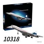 2025 New 10318 Airbus Concorde Building Kit Supersonic Airliner Space Shuttle Mo