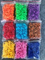 100 x NUMBERED 8MM PIGEON LEG CLIP CLICK RINGS BANDS BREEDER STOCK LOFT COLOURS