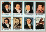 ZD Ludwig van Beethoven, painting of different ages and his piano 373