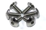 6x Stainless Steel Motorcycle Fairing Bolts m6 x 16mm Pan Button Allen Key Bolt