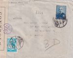 WW2 Istanbul Turkey 1944 French CONTROLE C|P Cover to New York Censored