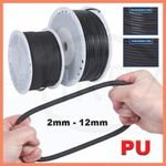 PU Solid Round Belts Polyurethane Drive Belting Diameter 2mm-12mm Smooth / Rough