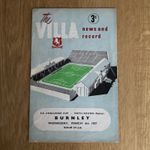 1956/7 FA Cup Rd 6 Rep. Aston Villa v Burnley.  good