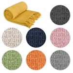 Throw Blanket for Sofas Bed Runner Honeycomb Waffle Soft Cotton Honeycomb