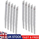 10x S1531L Sabre Reciprocating Saw Blades For Wood Trees Branches Timber 240mm