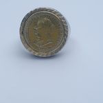 Mens Vintage Queen Victoria Coin Ring Not Gold Size Unknown